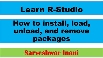 How to install, load, unload, and remove packages in R Studio