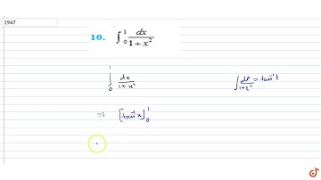 Evaluate the definite integrals `int_0^1 (dx)/(1-x^2)`...