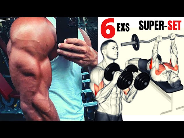6 BICEPS & TRICEPS SUPER-SET WORKOUT AT GYM / Musculation triceps