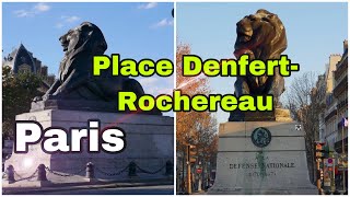 PARIS Vlog : Place Denfert-Rochereau Around in Paris خرجة في باريس
