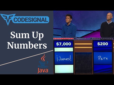 "Sum Up Numbers" - Codesignal #54 - JAVA Solution