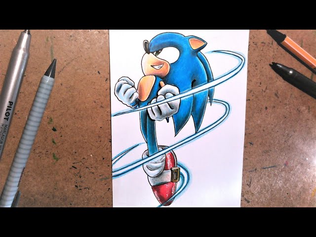 Como DESENHAR e COLORIR o SONIC do Filme - Cómo DIBUJAR y COLOREAR