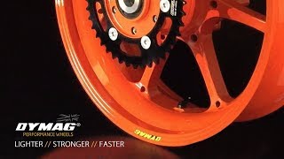 Dymag UP7X Lightweight Motorcycle Wheels in Orange