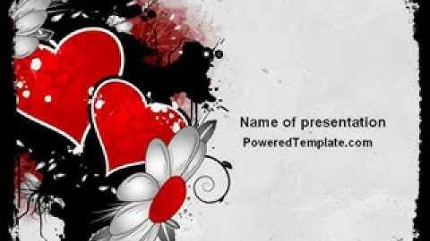 Heart Pattern PowerPoint Template by PoweredTemplate.com