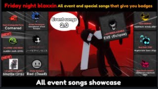 Roblox Friday night bloxxin All event songs and special songs (so far)