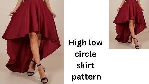 High low circle skirt pattern drafting tutorial