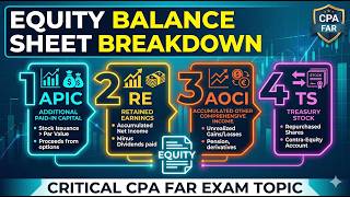 Equity on the Balance Sheet APIC, Retained Earnings, AOCI, and Treasury Stock | CPA FAR