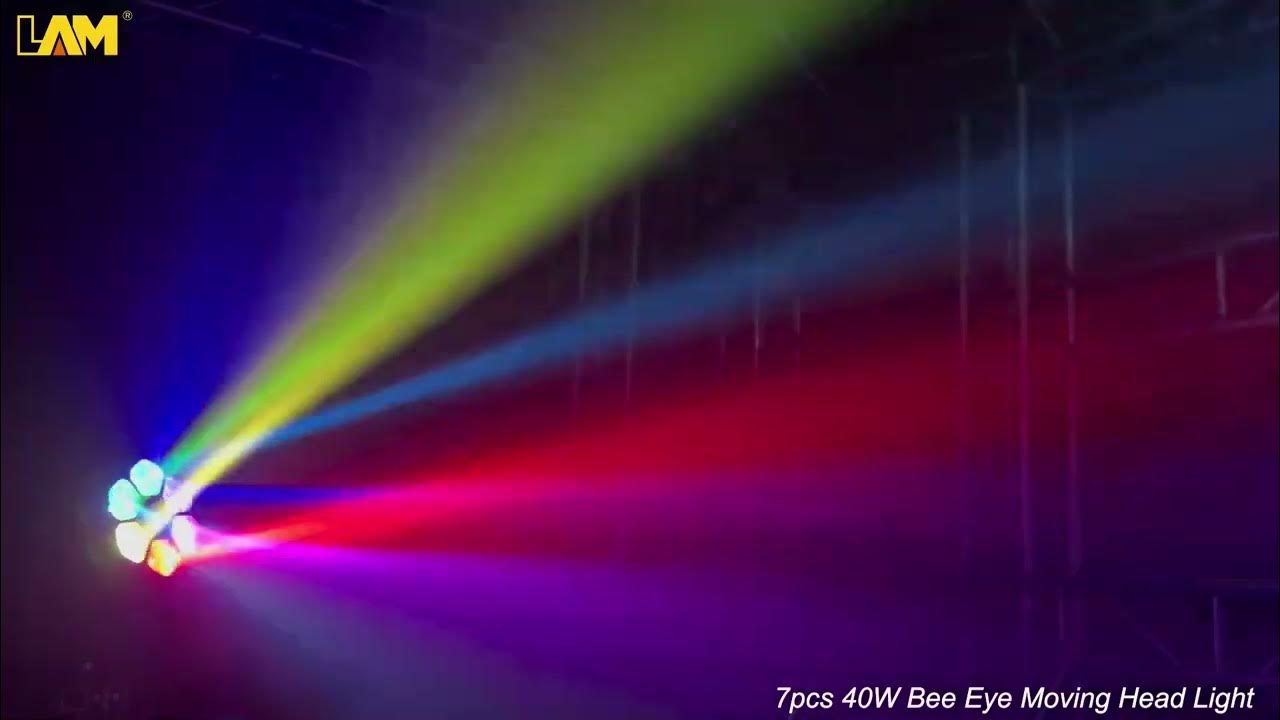 7x40W RGBW 4in1 LED Bee Eye Moving Head Beam Light 7PCS 40W Pixel