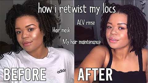 How i retwist my locs | Hair care routine  | Leah ...