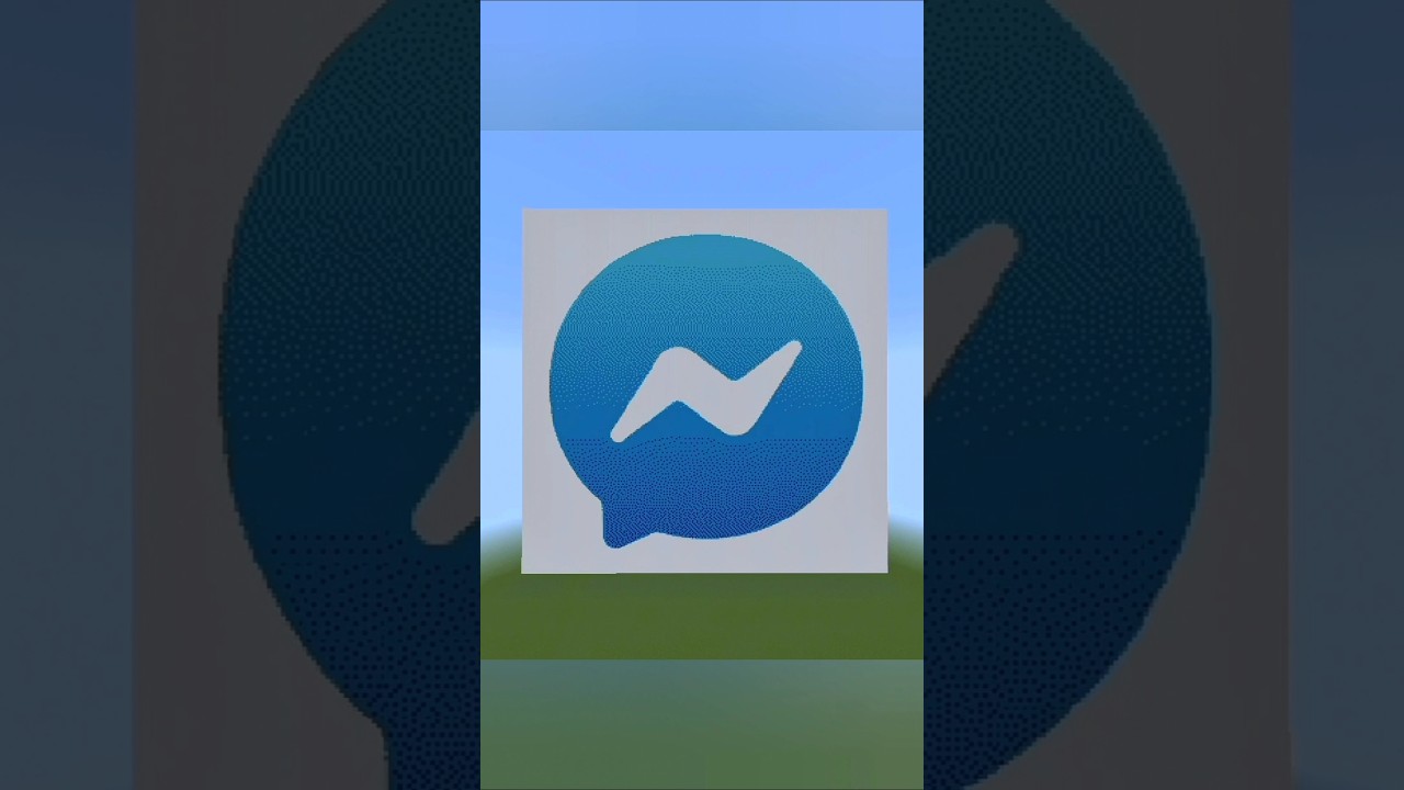 🚀 Telegram, Twitter & Messenger in Minecraft Pixel Art! 🔥#shorts