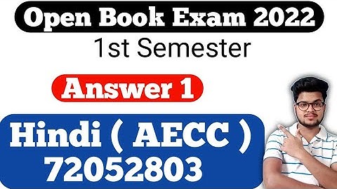 DU SOL 1st Semester Hindi ( AECC ) Answer 1 2022