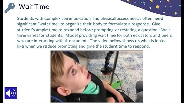 Wait Time for AAC Users, Unlocking Literacy, Module 1, Part 3:  Universal Strategies