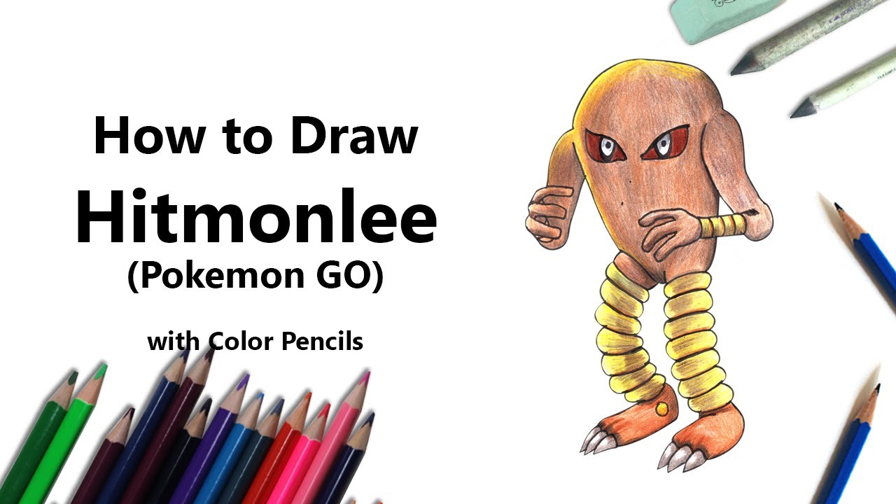 Hitmonlee from Pokemon GO with Color Pencils [Time Lapse]