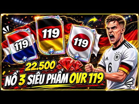 Tôi Bất Ngờ Nổ 3 Thẻ Cầu Thủ OVR 119 Siêu Ngon Chỉ Với 22.500 Gems Trong FC Mobile | Ntgzz