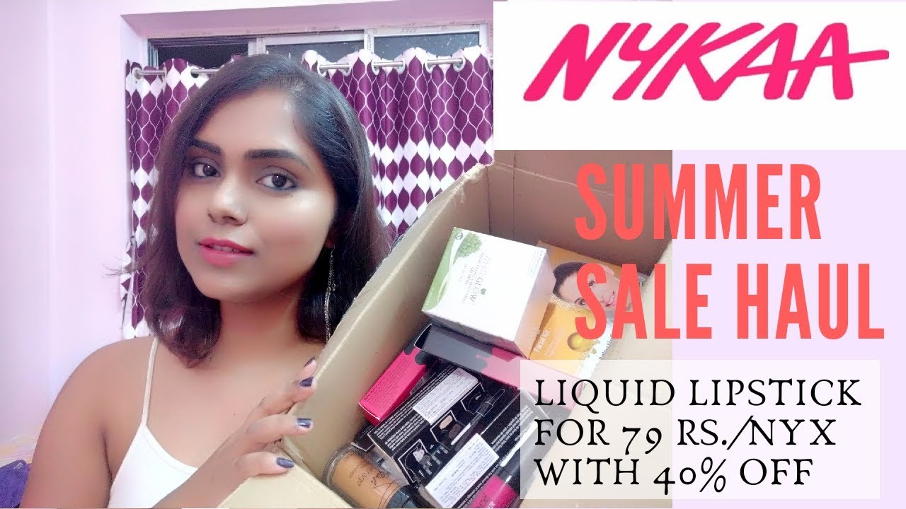 NYKAA huge Summer sale haul/NYX 40% off,L.A.Girl/Lotus/liquid lipstick just for 79 Rs - YouTube