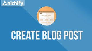 Create Blog Post - Nichify Amazon Store Builder