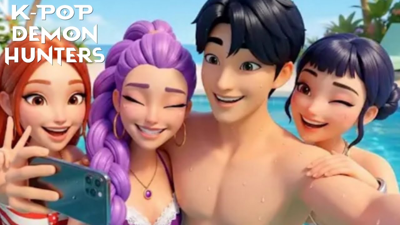 Jinu & Rumi Pool Party 🌊💦 Summer K-POP Night with Friends