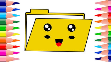 HOW TO DRAW A FOLDER STEP BY STEP FOR BEGINNERS