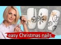 Easy christmas nails-matte nails,winter nail art.Victoria Bandurist