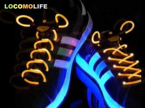 LOCOMOLIFE - LED Flash Light Neon Glow Stick Shoelace Shoe String Strap