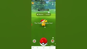 Pokemon go ( I got a shiny ✨ Santa hat Pikachu ) using PGSHARP