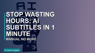 AI Subtitles in 1 Minute: Stop Wasting Hours Manually #Shorts