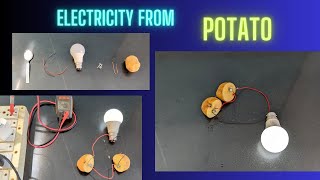 how to make free energy from potato ][ power to drive led's ][ potato ,salt combination