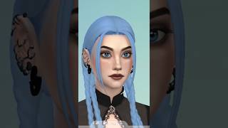 Jinx inspired Sim in The Sims 4 #sims4 #jinx #leagueoflegends #sim #cas #mods #cc #arcane #games