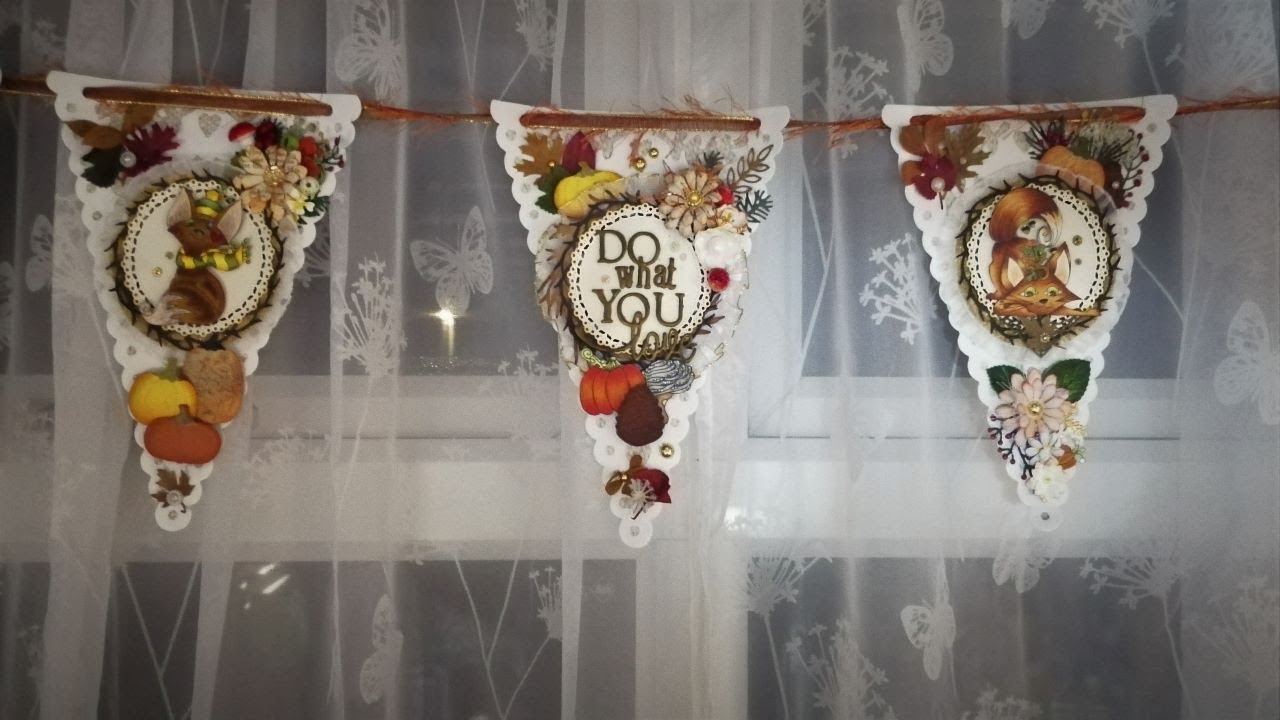 Making Autumnal Bunting part 2