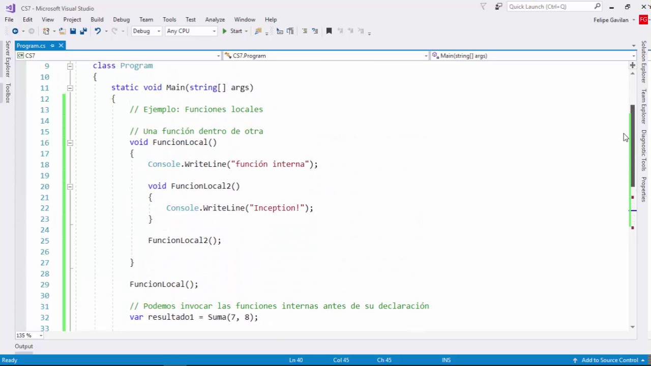 Funciones Locales | Nuevo de C# 7 | Programando en C# - YouTube