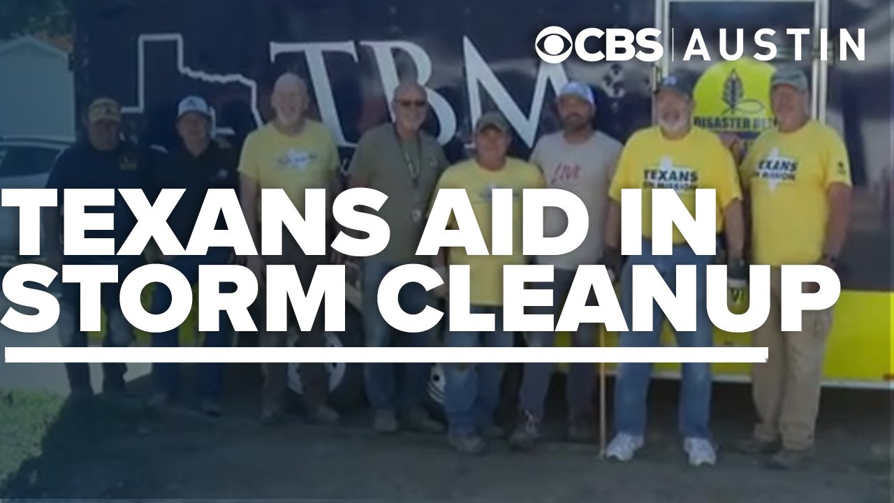 Group of Texans doing the work: helping clean up after hurricanes - YouTube