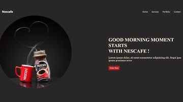 Create a nescafe coffee website landing page