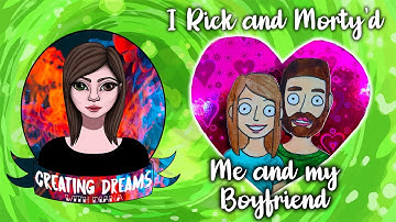 How i made a portrait of me and my bf in the art style of Rick and Morty - pencil, ink & watercolor