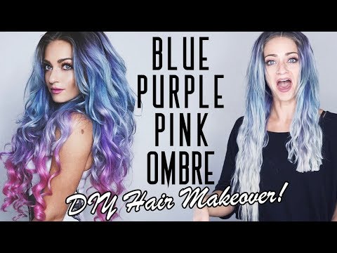 diy-hair-makeover!-|-blue,-purple,-pink-ombre!