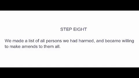 Step 8 - Narcotics Anonymous Original Basic Text - Grey Book