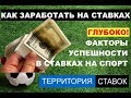 ФАКТОРЫ УСПЕШНОСТИ В СТАВКАХ НА СПОРТ