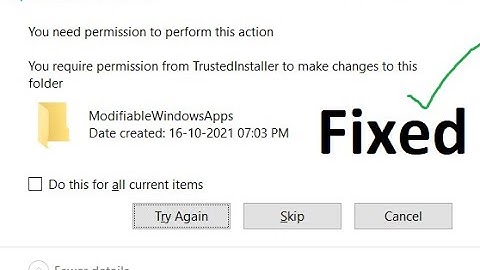 you need permission to perform this action | Windows 10 | Fix