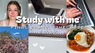STUDY WITH ME VLOG: final exams, timelapse study, study motivation