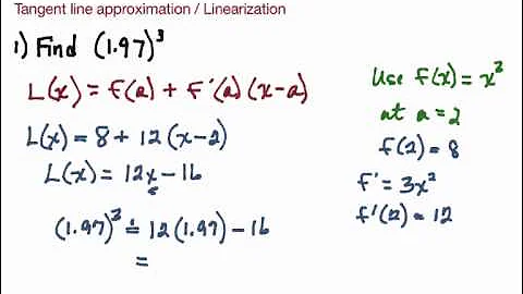 Applying Tangent line approximations and Linearization
