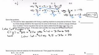 MAT 171 Final Exam Review Problems 5 - 9