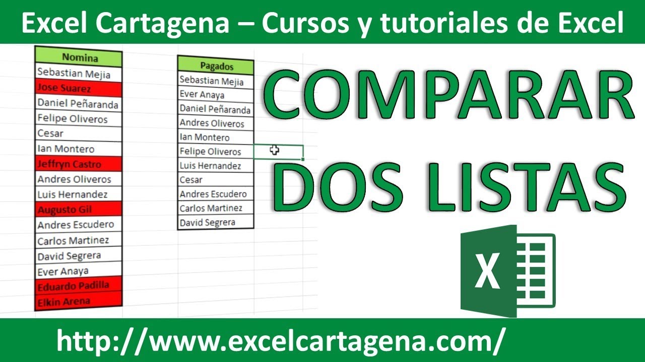 Como hacer listas en excel