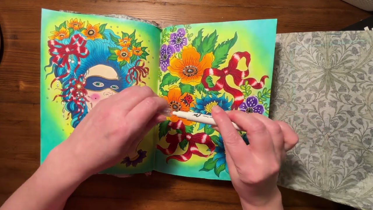 June completed coloring pages & July planned pages