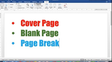 Cover Page, Blank Page, Page Break in Ms word 2016