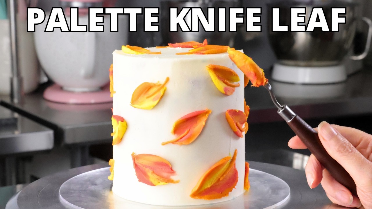 Easy Fall Leaf Cake — Simple Palette Knife Technique