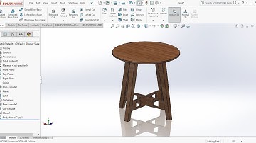 Solid work tutorial ! How to making  wooden stool cad design
