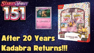 Kadabra Makes It's TCG Debut After 20 Years In the NEW Alakazam ex Box! SV 151 Product Release Info.