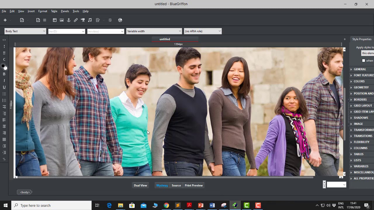 Web design with  Bluegriffon