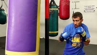 VASYL LOMACHENKO'S FULL HEAVY BAG WORKOUT - TRAINS FOR GUILLERMO RIGONDEAUX