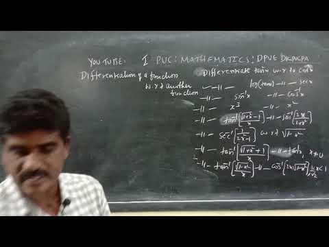2nd PU MATHS; DIFF.CALCULUS; DIFF W.R.TO ANOTHER FUN