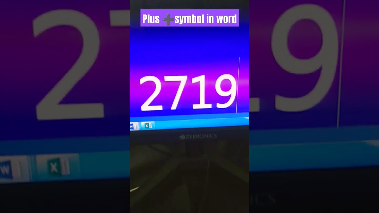 Plus ➕ Symbol in word shortcut kry computer shortcut 